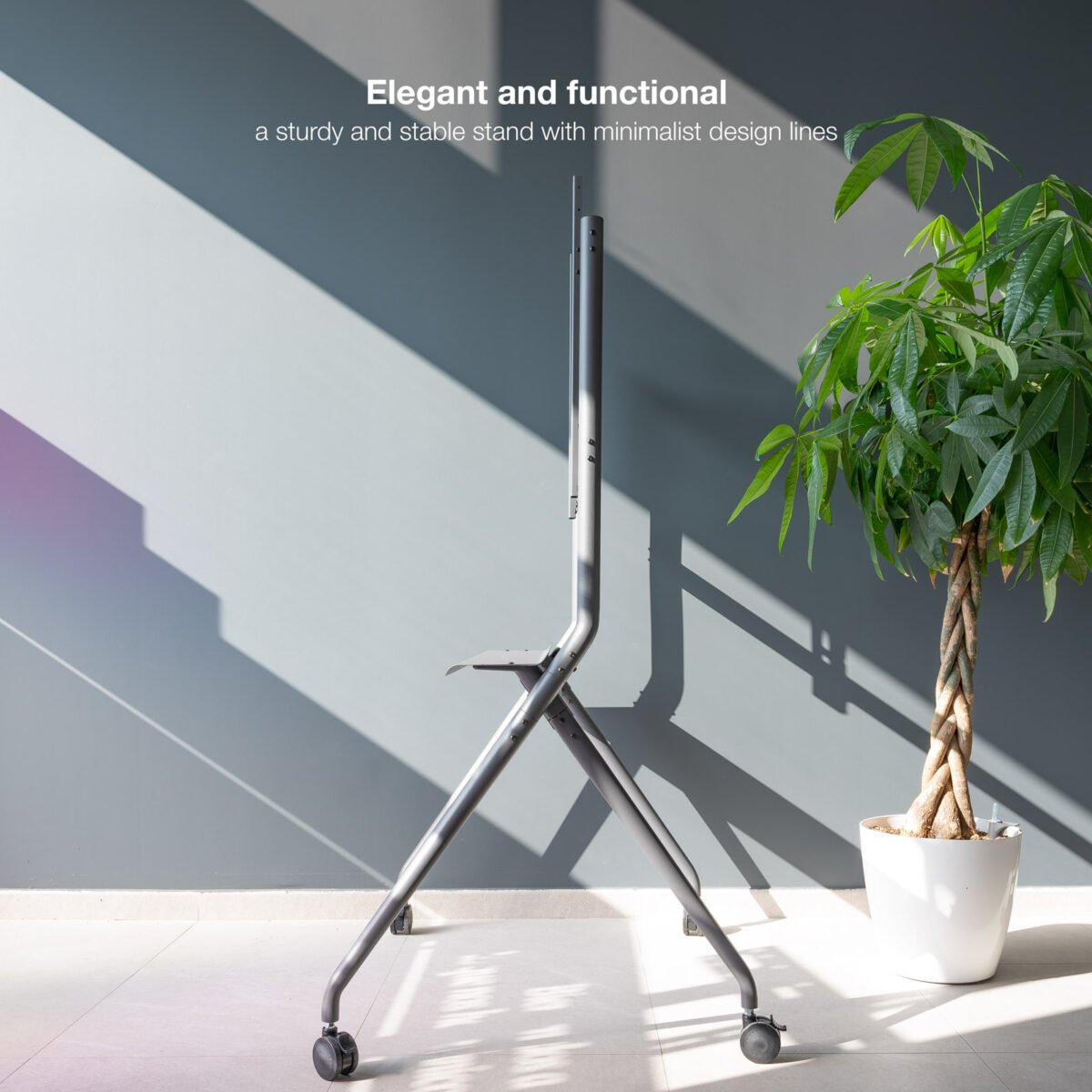 Suporte de Chão Tooq iSTAND com Rodas para Ecrãs 50"- 86" Cinzento - Image 8