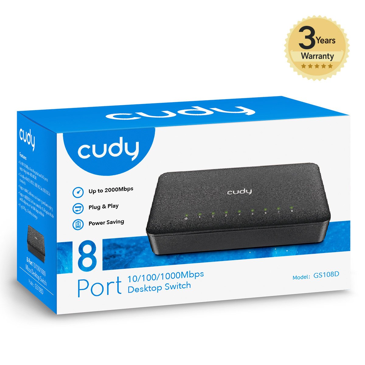Switch Cudy GS108D 8 Portas Gigabit UnManaged - Image 3