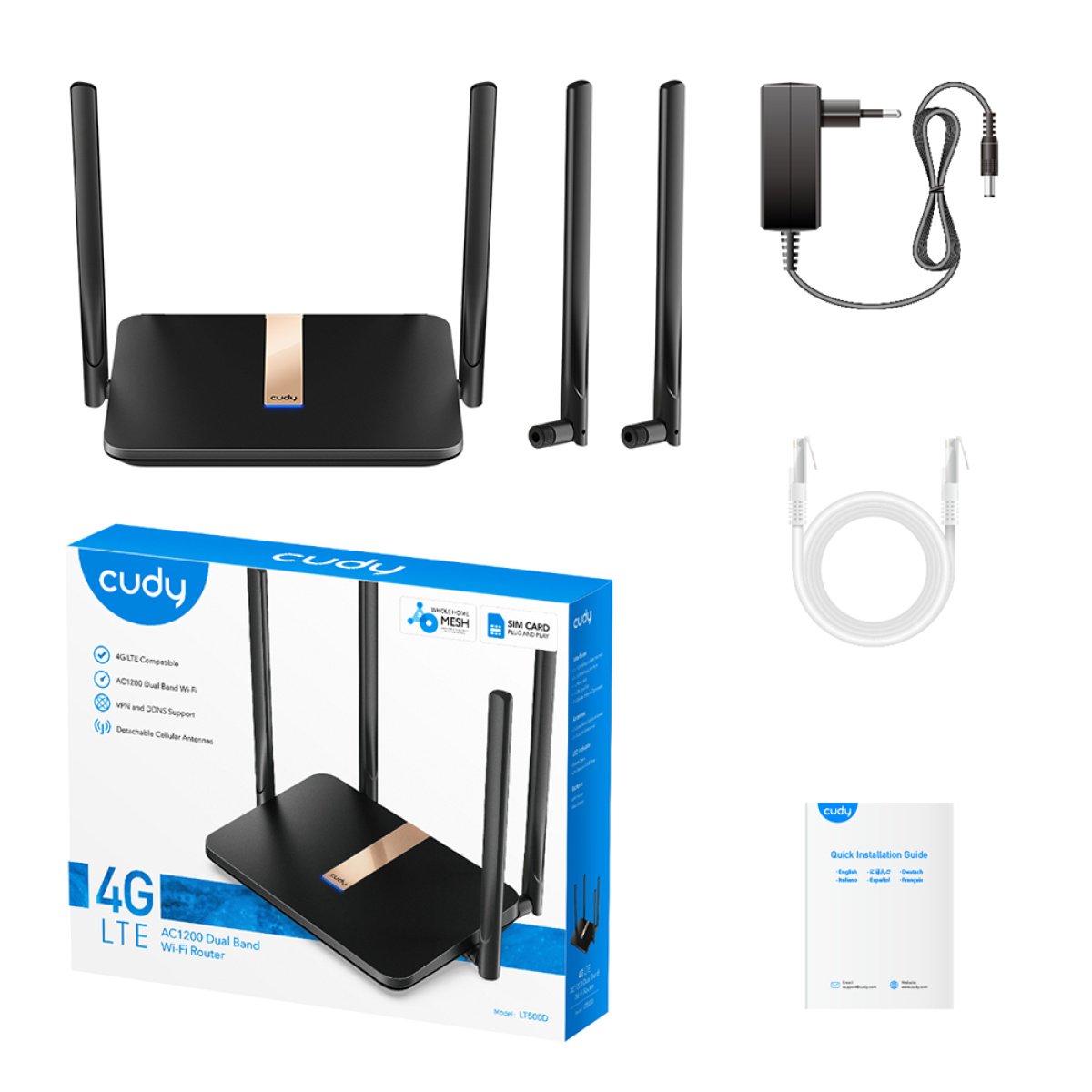 Router Cudy LT500D AC1200 Dual-Band WiFi 5 4G LTE 10/100Mbps - Image 5