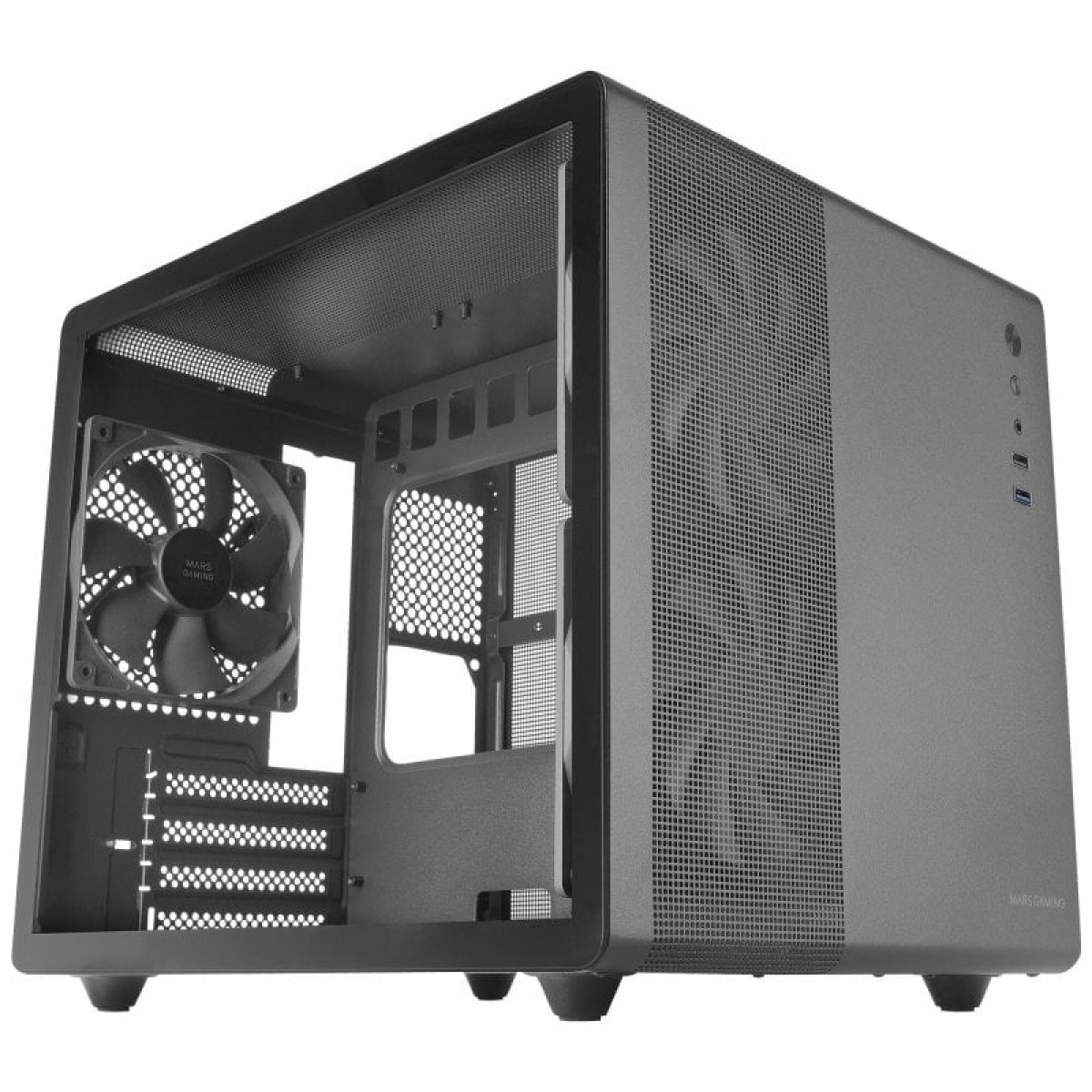 Caixa Micro-ATX Mars Gaming MC-MPRO Vidro Temperado Preta - Image 1