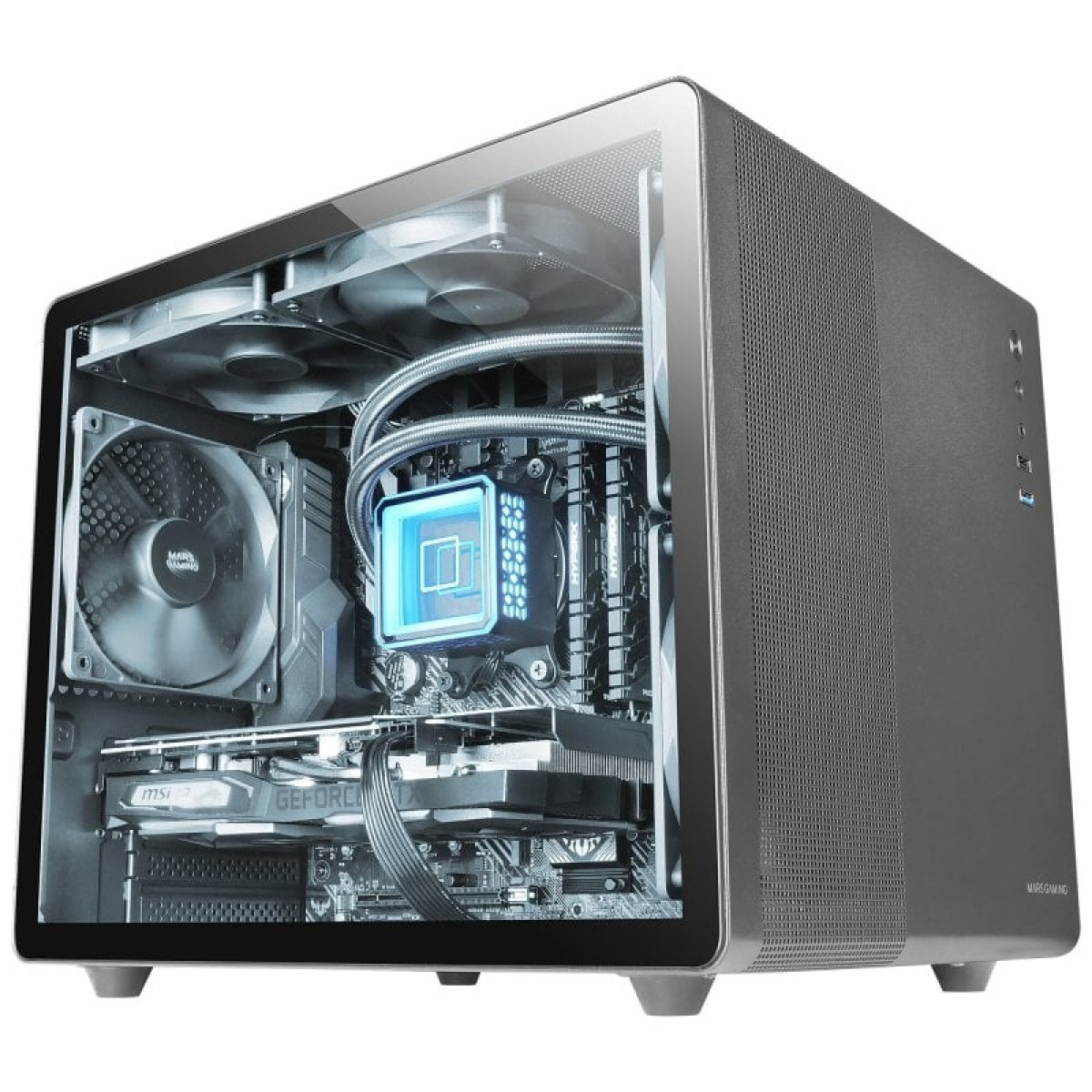 Caixa Micro-ATX Mars Gaming MC-MPRO Vidro Temperado Preta - Image 2