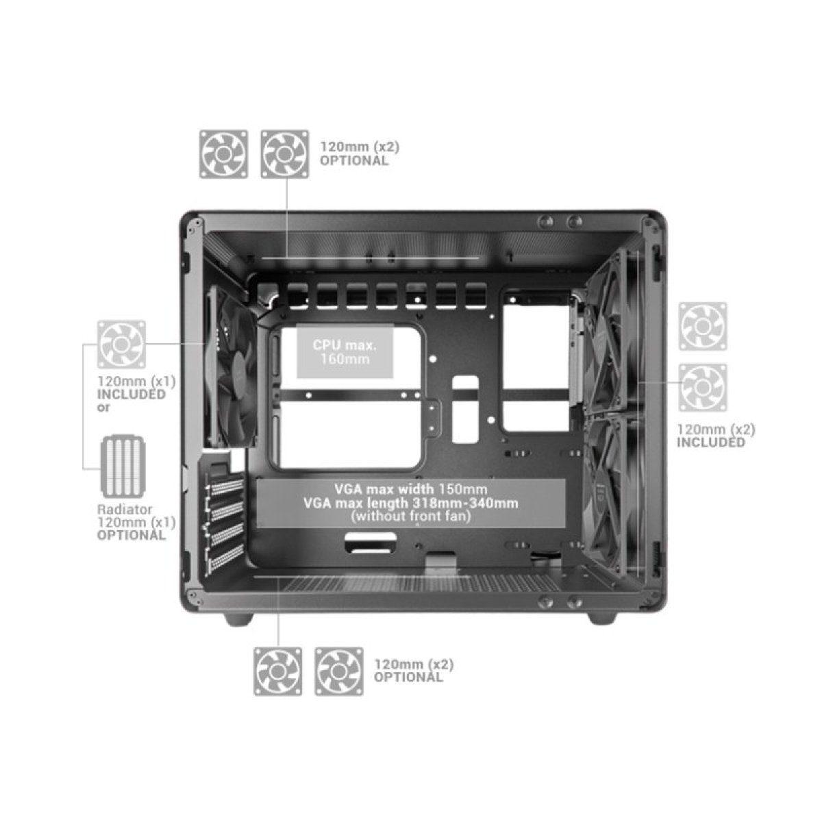 Caixa Micro-ATX Mars Gaming MC-MPRO Vidro Temperado Preta - Image 5