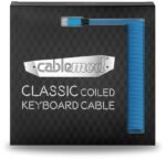 Cabo Coiled CableMod Classic para Teclado USB A - Micro USB 150cm - Spectrum Blue - Image 4