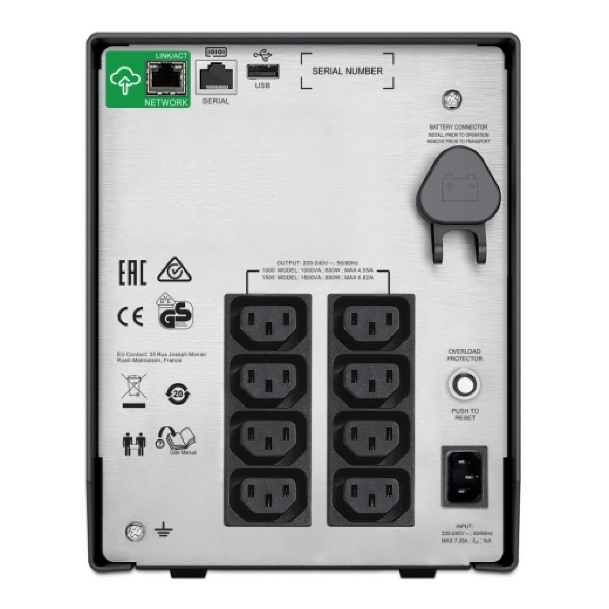 UPS APC Smart-UPS 1500VA/900W Line Interactive Tower LCD 230V com SmartConnect - Image 4