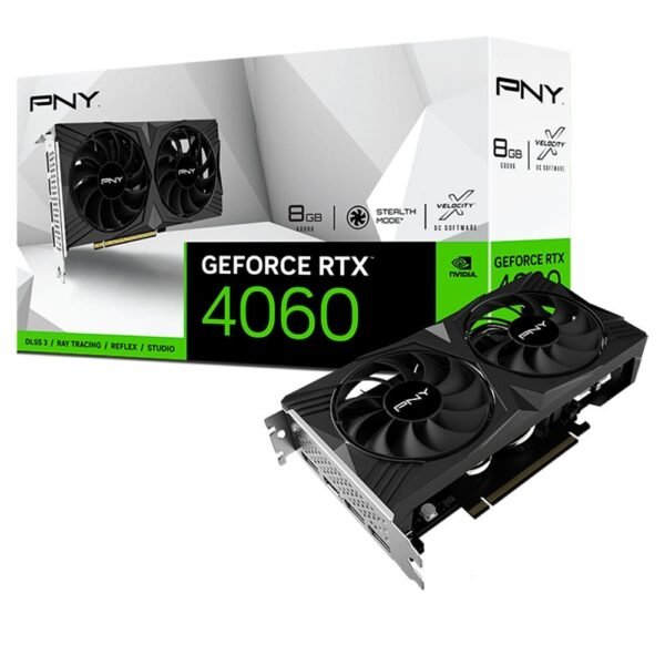 Placa Gráfica PNY GeForce® RTX 4060 VERTO Dual Fan Edition 8GB GDDR6 DLSS3