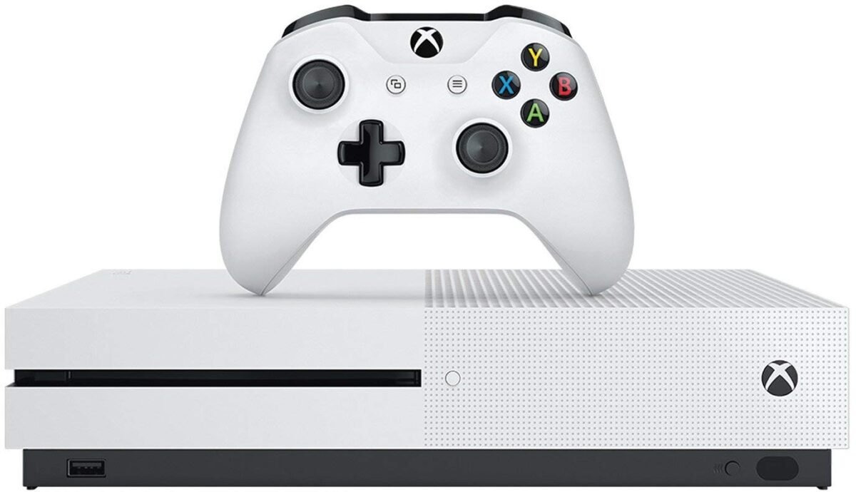 Consola Microsoft Xbox One S 1TB Branca Usada c/ 2 comandos (inclui 3 jogos) - Image 1