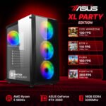 Computador Gaming XL PARTY EDITION Powered by ASUS Ryzen 5 5600X 16GB 256GB SSD RTX 3060 Water Cooling