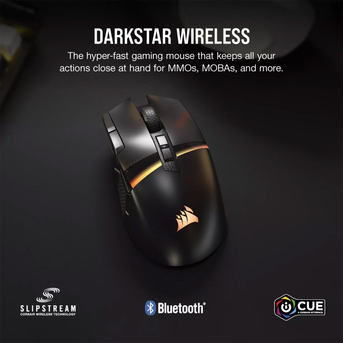 Rato Corsair Darkstar Gaming RGB Wireless/Bluetooth Preto - Image 5
