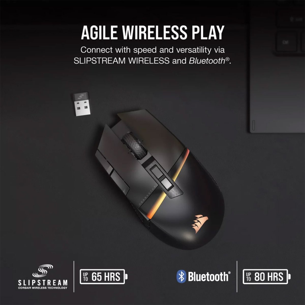 Rato Corsair Darkstar Gaming RGB Wireless/Bluetooth Preto - Image 9