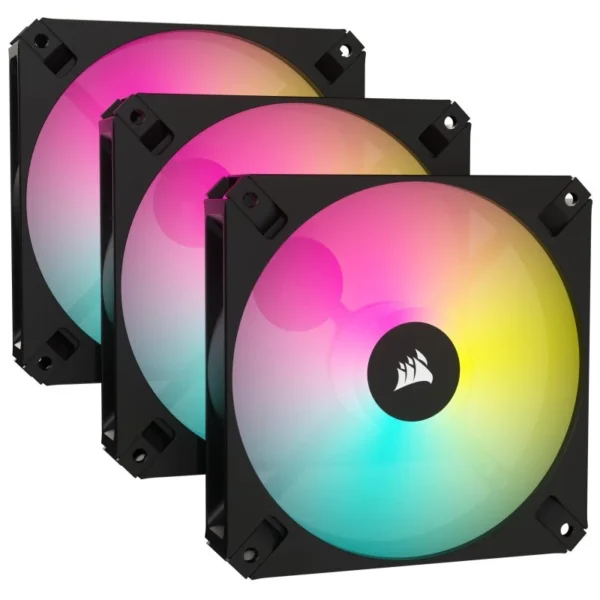 Ventoinha 120mm Corsair iCUE AR120 Digital RGB Pretas (Pack 3)