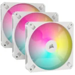 Ventoinha 120mm Corsair iCUE AR120 Digital RGB Brancas (Pack 3)