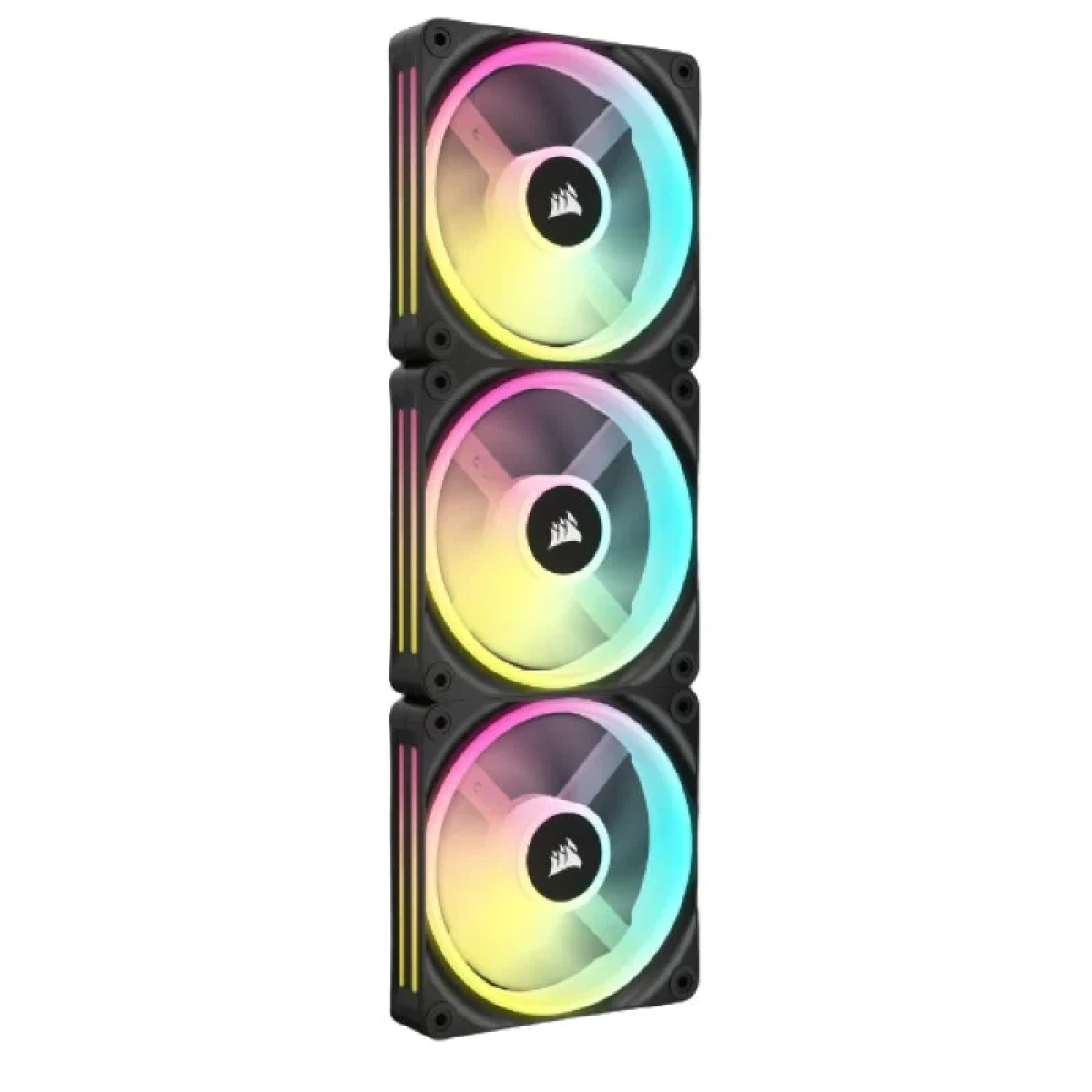 Ventoinha 120mm Corsair iCUE QX120 Link RGB PWM Preta (Pack 3) - Image 2