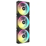 Ventoinha 120mm Corsair iCUE QX120 Link RGB PWM Preta (Pack 3) - Image 2