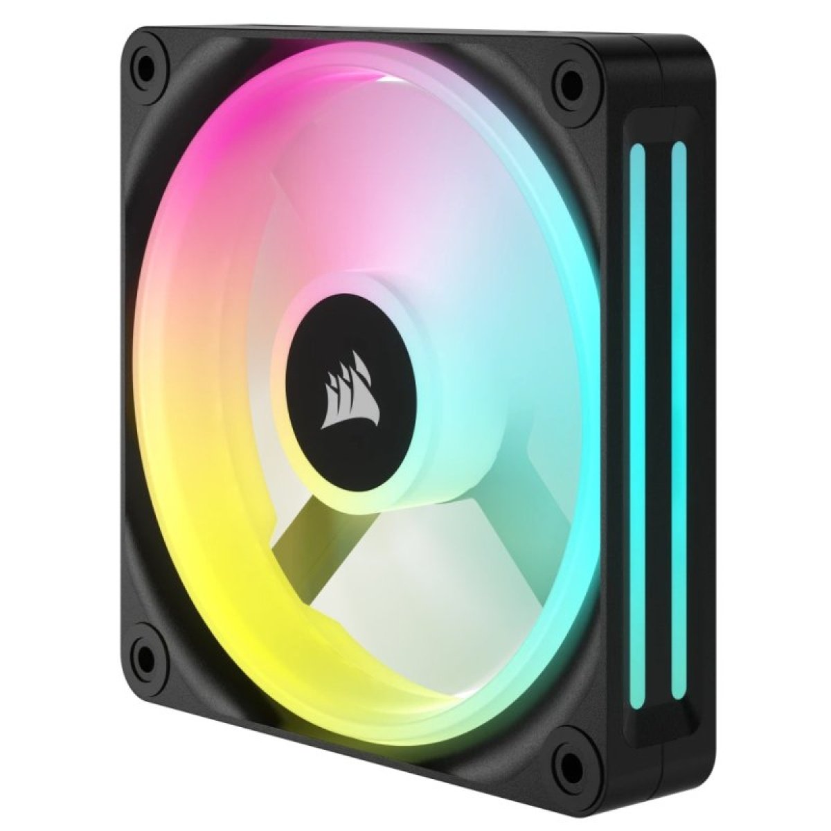 Ventoinha 120mm Corsair iCUE QX120 Link RGB PWM Preta (Pack 3) - Image 3