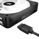 Ventoinha 120mm Corsair iCUE QX120 Link RGB PWM Preta (Pack 3) - Image 6