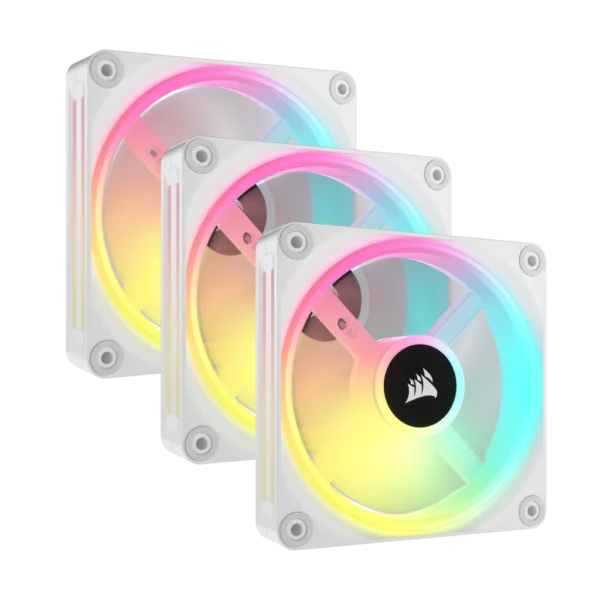 Ventoinha 120mm Corsair ICUE Link QX120 RGB PWM Branca (Pack 3)