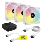 Ventoinha 120mm Corsair ICUE Link QX120 RGB PWM Branca (Pack 3) - Image 10