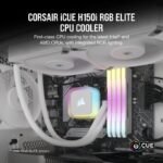 Water Cooler Corsair iCUE H150i RGB ELITE 360mm Branco - Image 6