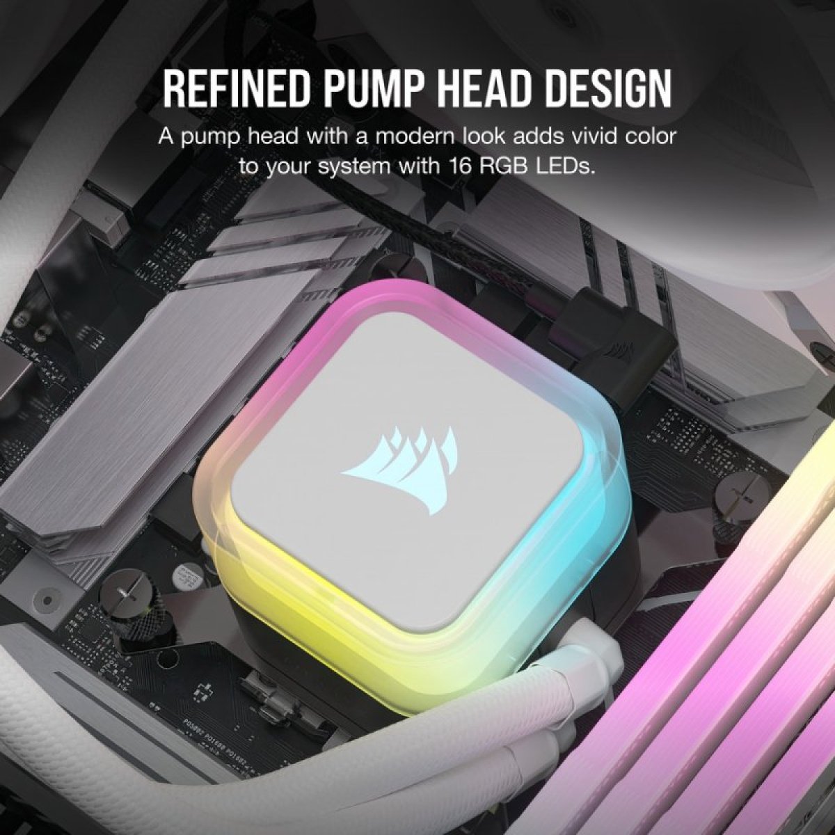 Water Cooler Corsair iCUE H150i RGB ELITE 360mm Branco - Image 7