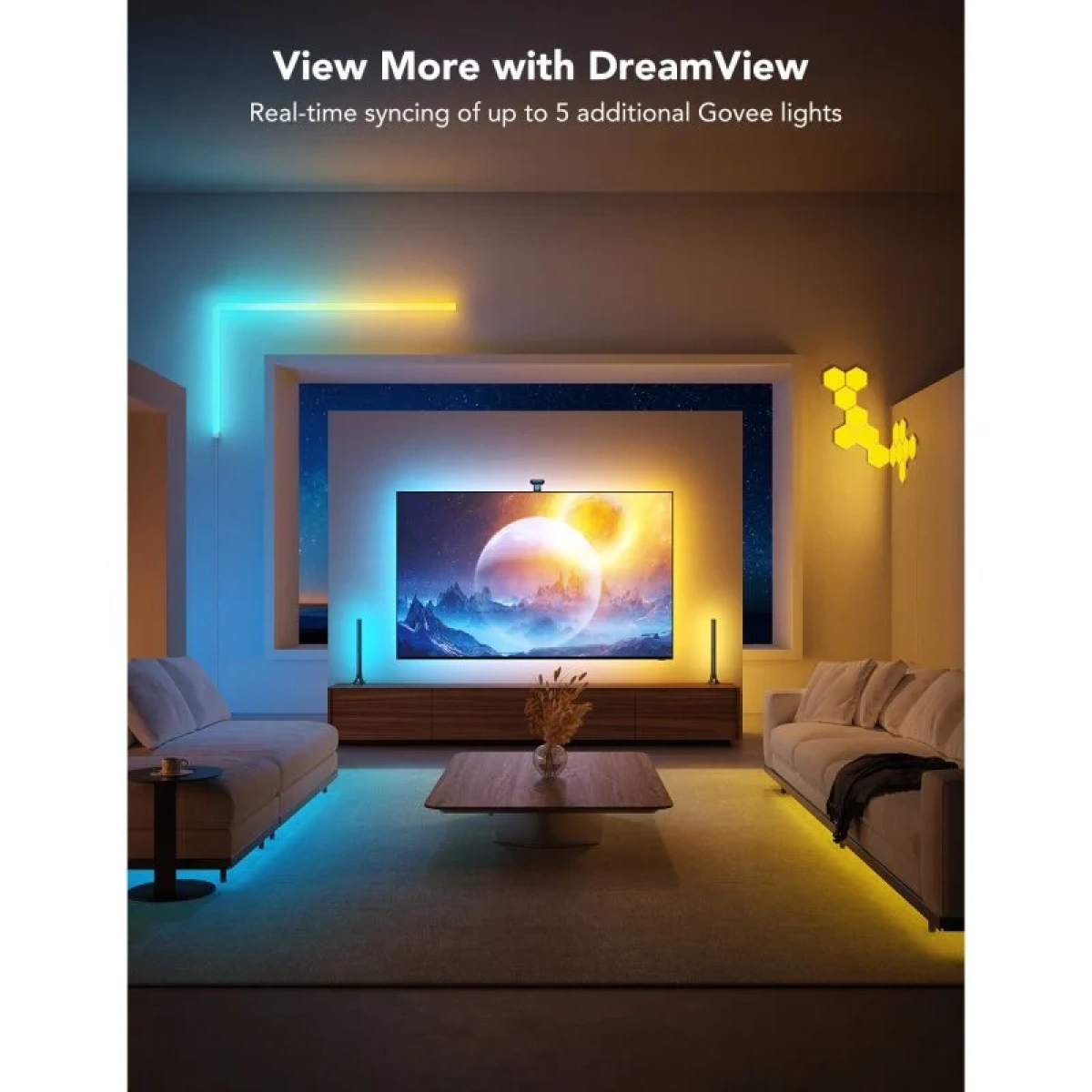 Govee H605C Envisual TV Backlight T2 RGB Smart LED Strip para TVs - Image 3