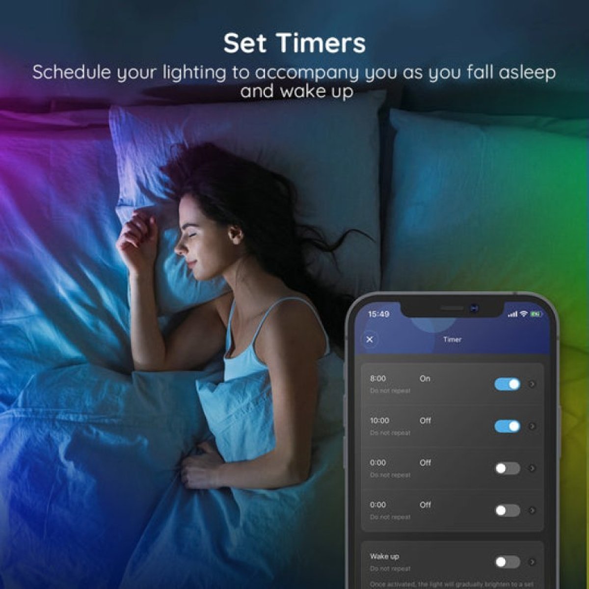 Faixa de LED Govee H6110 Smart Wi-Fi + Bluetooth RGB 10m - Image 4