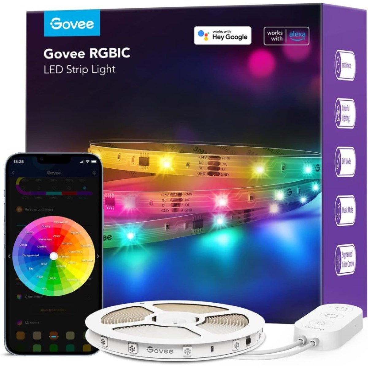 Faixa de LED Govee H618C RGB Smart Wi-Fi + Bluetooth - Image 1