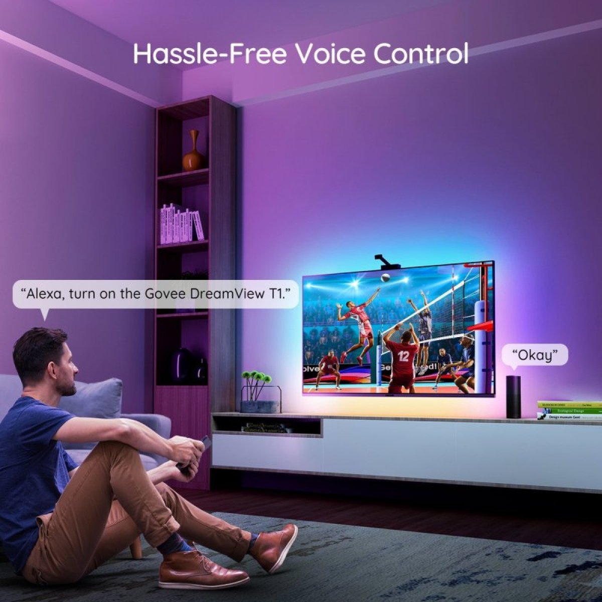 Govee H6199 DreamView T1 TV Backlight RGB Smart LED Strip para TVs - Image 4