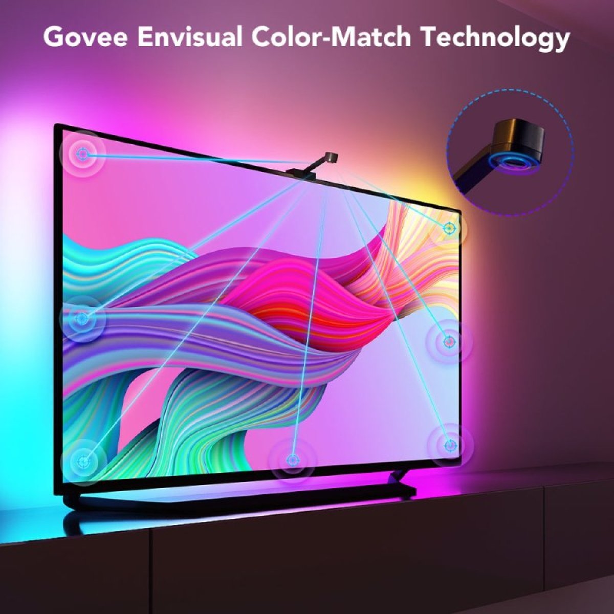 Govee H6199 DreamView T1 TV Backlight RGB Smart LED Strip para TVs - Image 7