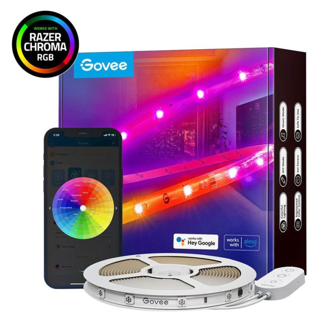 Tira LED Govee H619A RGB Smart Wi-Fi + Bluetooth 5m - Image 1