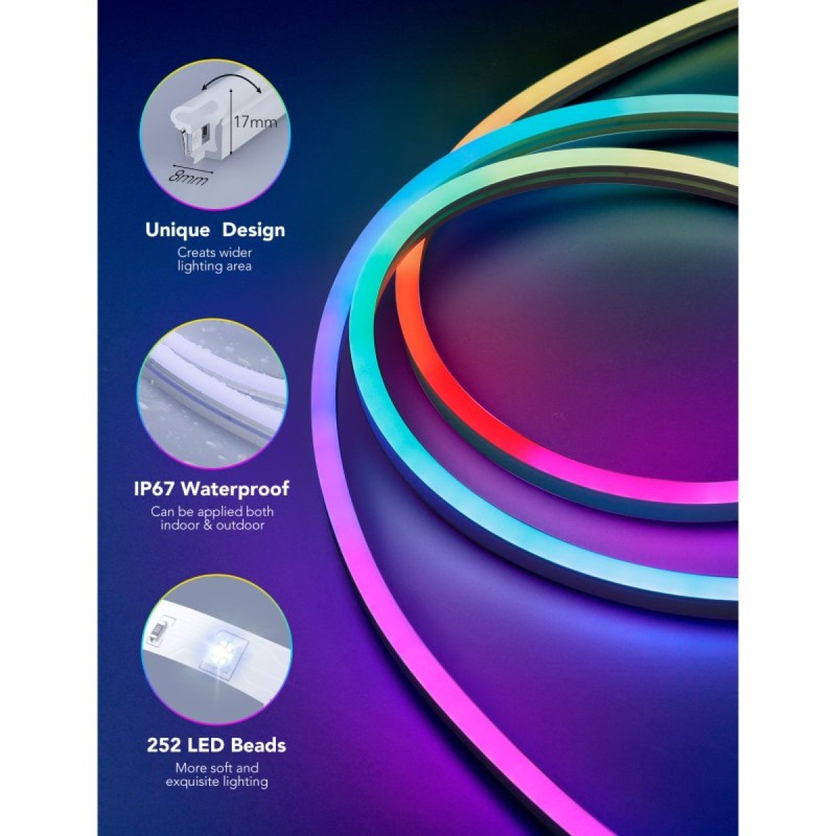 Faixa de LED Govee H61A0 neon RGB 3m - Image 6