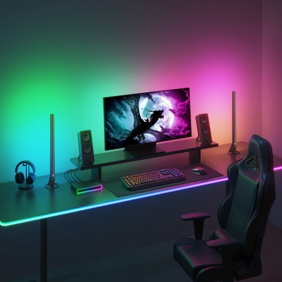 Govee H6601 AI Gaming Sync Box RGB Controller Kit para monitores de até 34" - Image 2