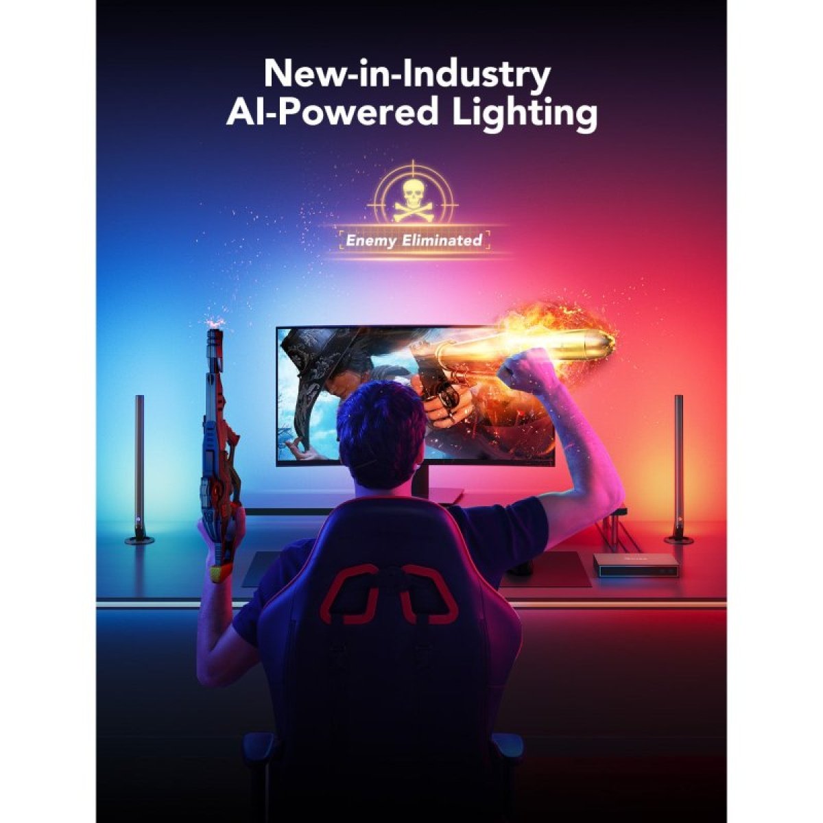 Govee H6601 AI Gaming Sync Box RGB Controller Kit para monitores de até 34" - Image 3
