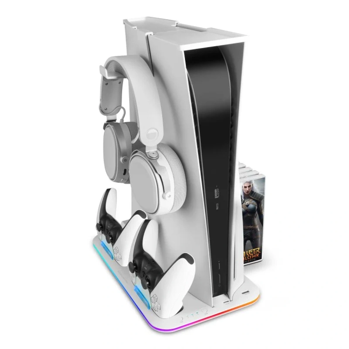 Suporte Multifunções Mars Gaming MPS5-B RGB p/ PS5 Branco - Image 2