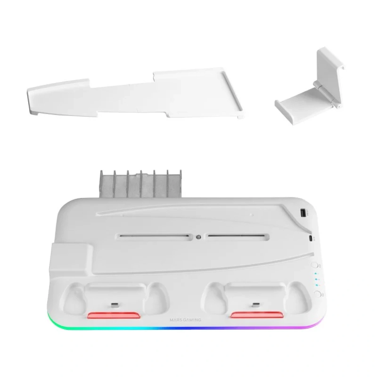 Suporte Multifunções Mars Gaming MPS5-B RGB p/ PS5 Branco - Image 4