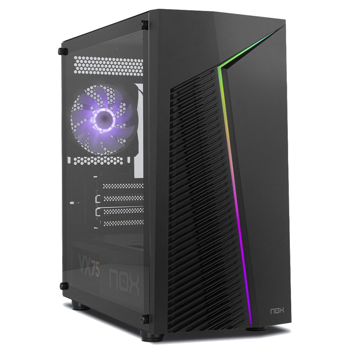 Caixa Micro-ATX Nox Infinity Zeta RGB Vidro Temperado Preta - Image 1