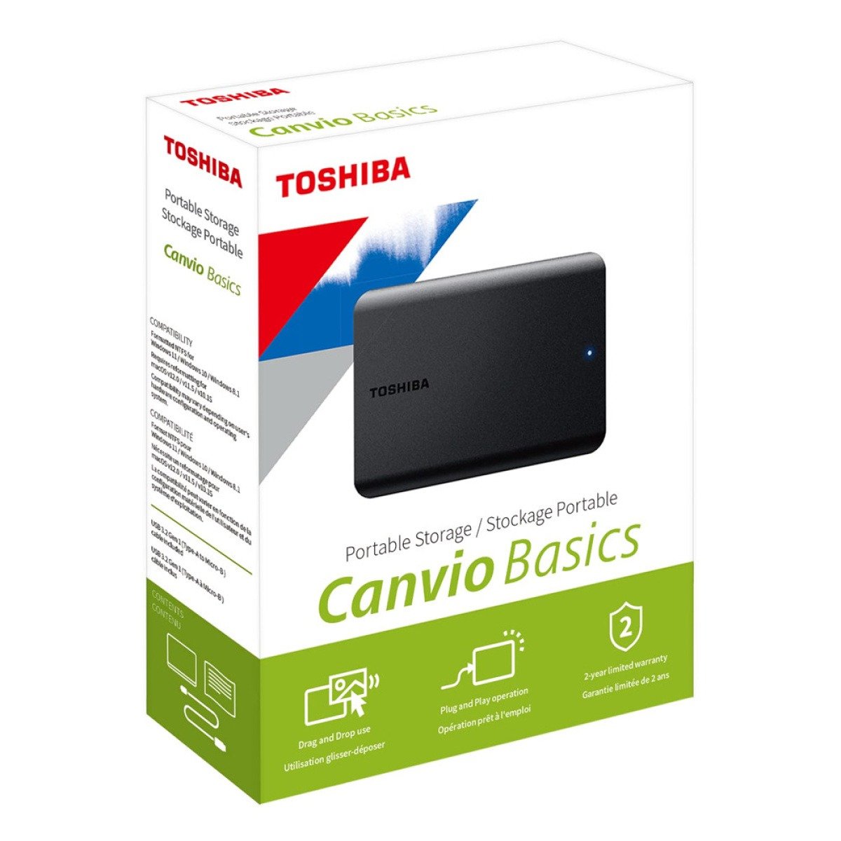 Disco Externo 2.5" Toshiba Canvio Basics 4TB USB 3.2 Preto - Image 3