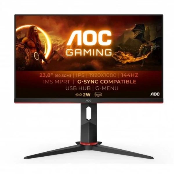 Monitor AOC 24G2U/BK 24" LED IPS FHD 144Hz 1ms FreeSync