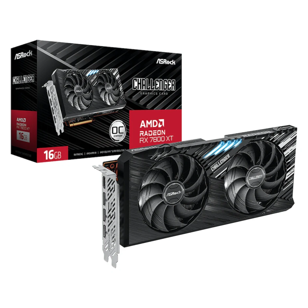 Placa Gráfica ASRock Radeon RX 7800 XT Challenger OC 16GB GDDR6 - Image 1