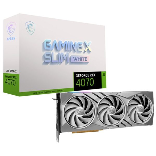 Placa Gráfica MSI GeForce RTX 4070 Gaming X Slim White 12G GDDR6X DLSS3