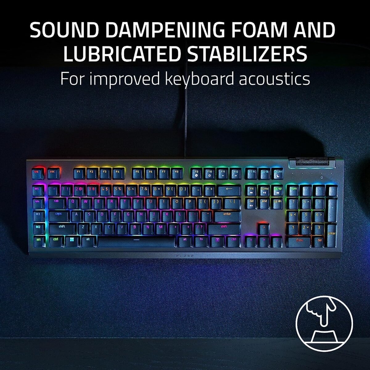 Teclado Mecânico Razer BlackWidow V4 X RGB PT Yellow Switch - Image 4