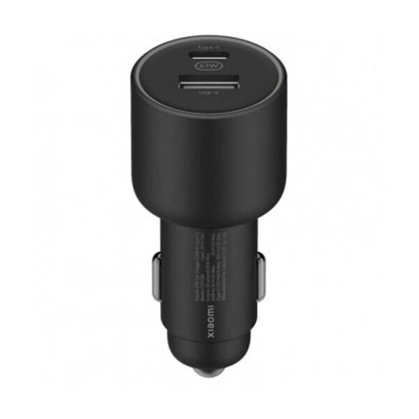 Carregador de Isqueiro Xiaomi 67W Car Charger USB Type-C + Type-A Preto