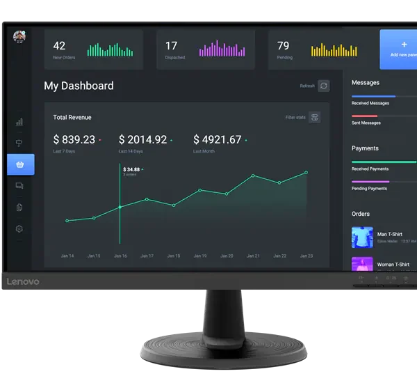Monitor Lenovo C24-40 LED 23.8" Full HD Preto