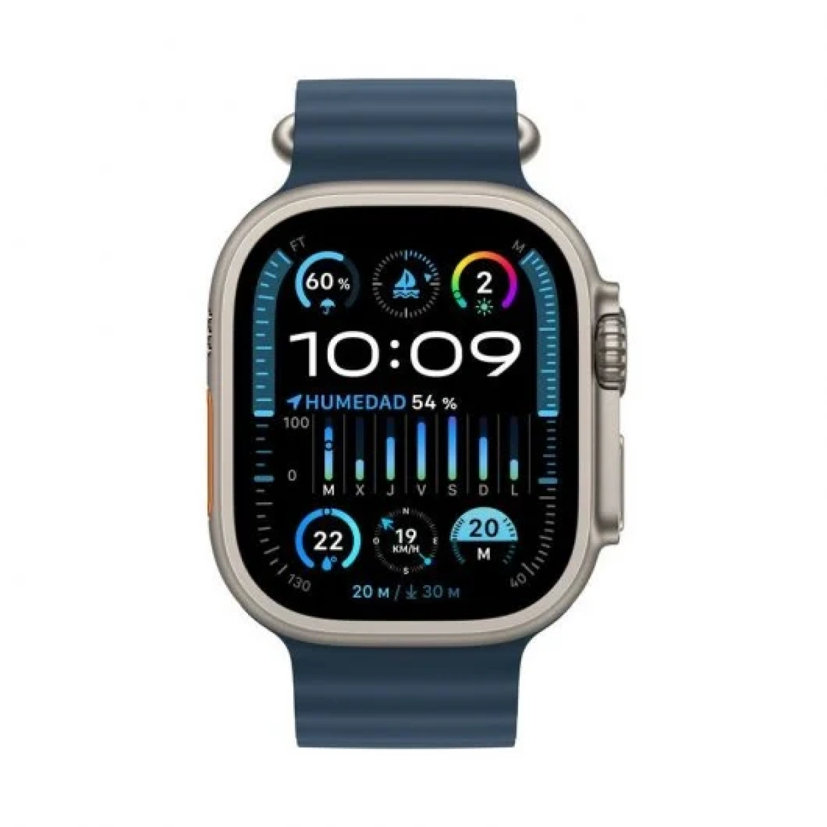 Apple Watch Ultra 2 GPS + Cellular 49mm Caixa Titânio com Braceletes Ocean Azul - Image 1