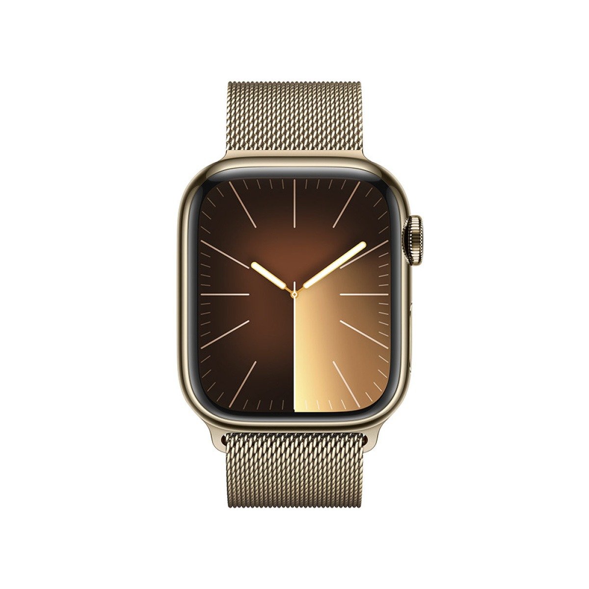 Apple Watch Series 9 GPS + Cellular 41mm Aço Inoxidável Dourado c/ Loop Milanesa Dourada - Image 1