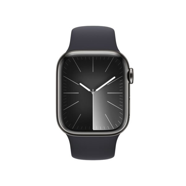 Apple Watch Series 9 GPS + Cellular 41mm Aço Inoxidável Grafite c/ Bracelete Desportiva Meia-Noite - S/M