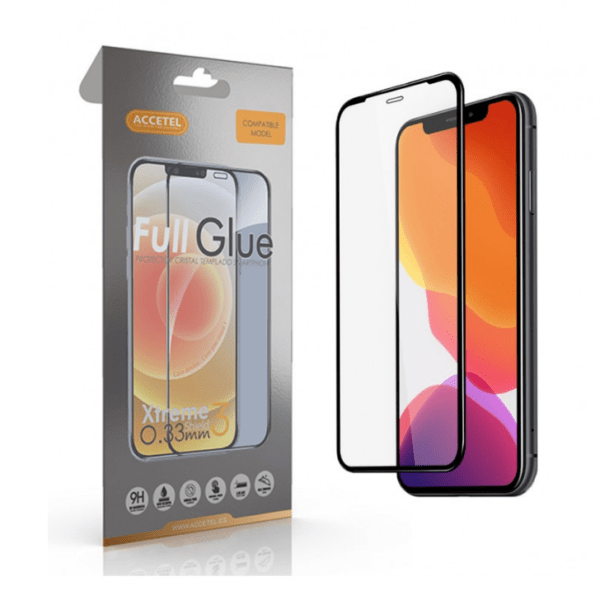 Película ACCETEL 2D Full Glue Glass - IPhone 11 Pro Preto