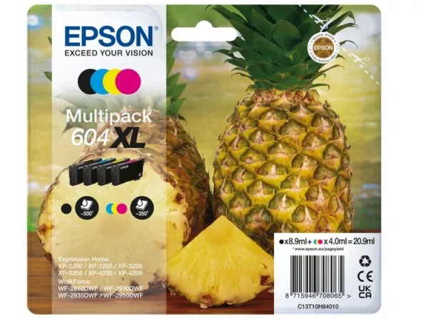 Tinteiro Epson MULTIPACK 4 604 CORESXL - WF-2910/ 293X/ 2950, XP-220X/ 320X/ 420X