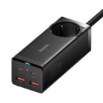 Carregador Baseus GaN3 Pro Fast Charger 100W Dual USB-C/USB-A Preto + Tomada AC
