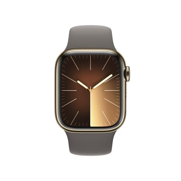 Apple Watch Series 9 GPS + Cellular 41mm Aço Inoxidável Dourado c/ Bracelete Desportiva Barro - M/L