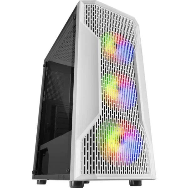 Caixa Mars Gaming MCA Vidro Temperado RGB USB 3.0 Branco